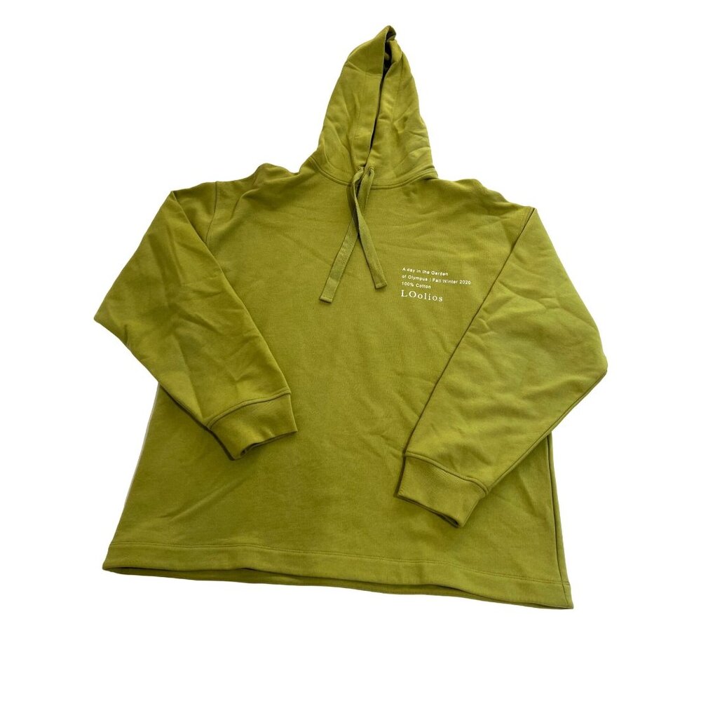 LOolios "A Day in the Garden of Olympus" Drawstring Hoodie in Green